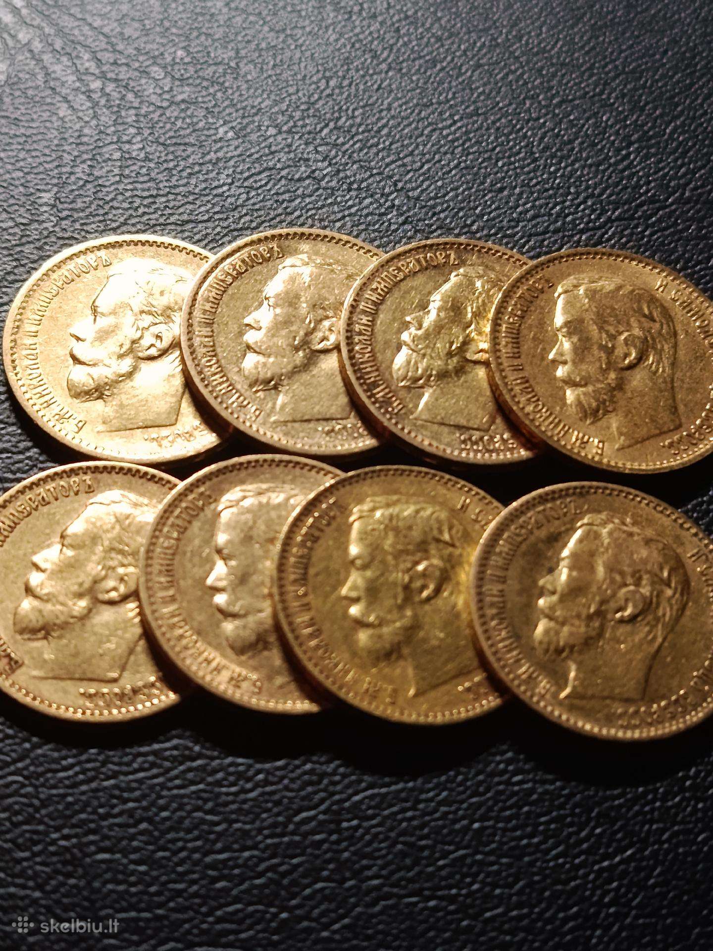 5 rubliai auksine