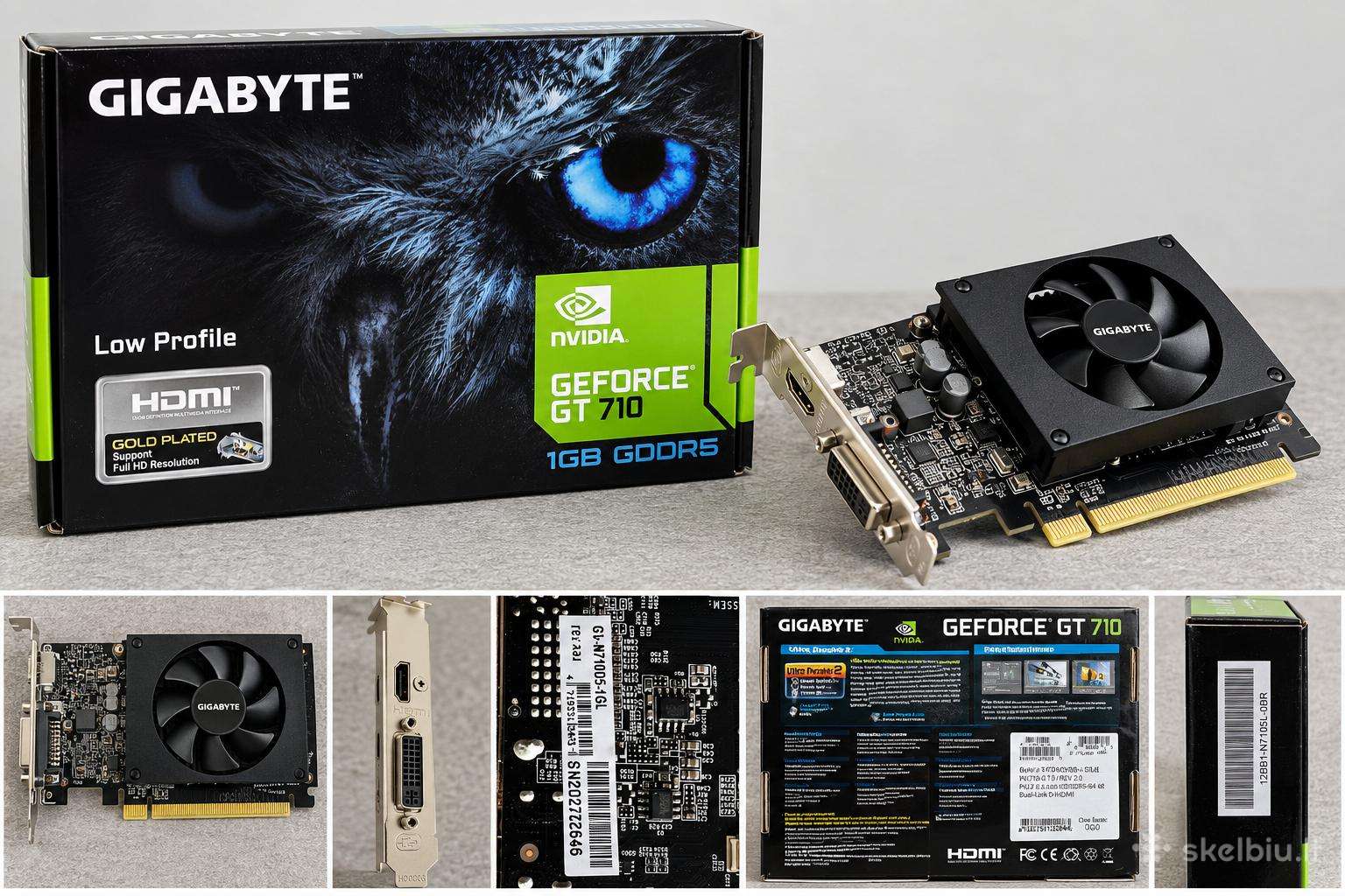 Gigabyte Geforce GT 710 1gb Gddr5 vaizdo plokštė