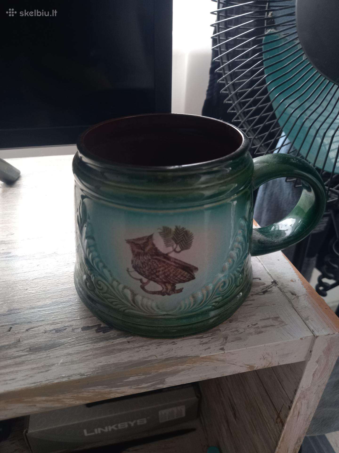 Vintage keraminis alaus bokalas „pelėda“ (Zik /R