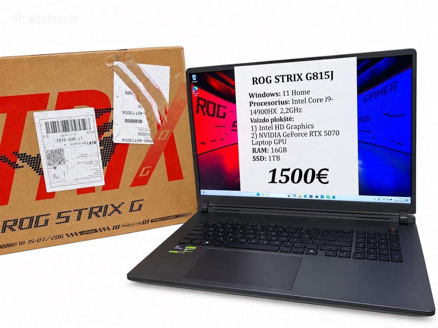 Kompiuteris Rog Strix G815j