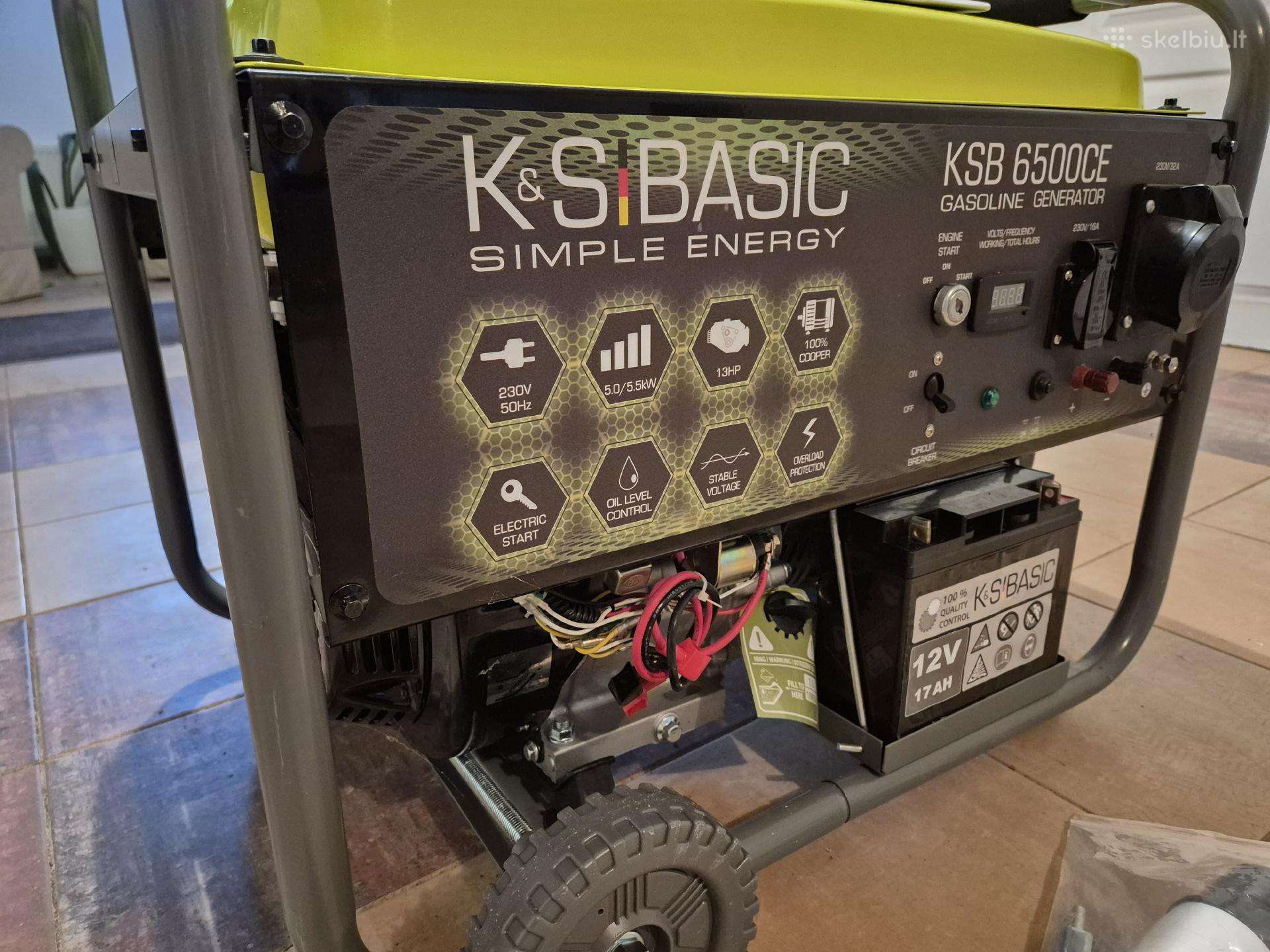 K&s Basic Ksb 6500ce benzininis generatorius 5 Kw