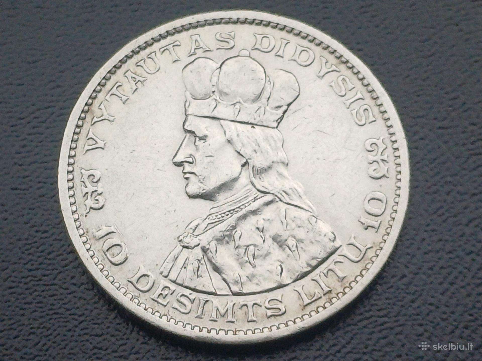 10 litų 1936m. Sidabras 750
