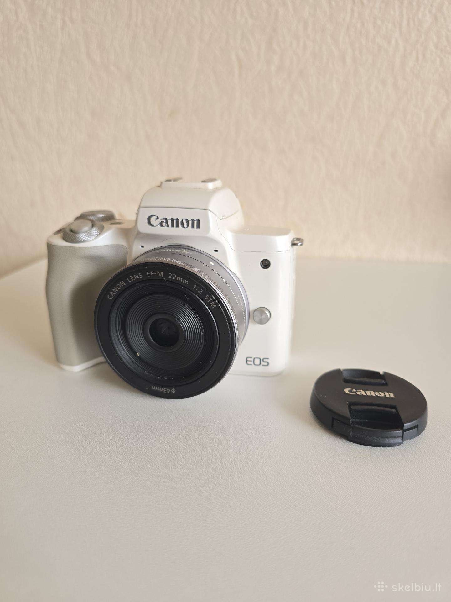 Canon EOS M50 White + 2 objektyvai + adapteris