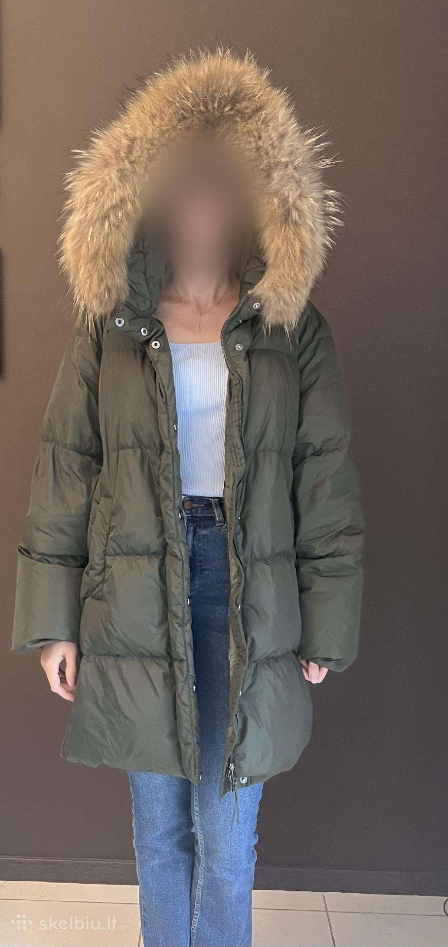 Weekend Maxmara pūkinis paltas natūraliu kailiu