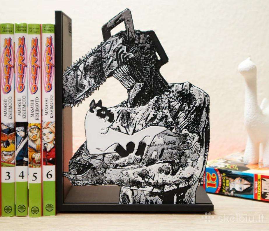 Chainsaw man manga knygų laikikliai (bookend)