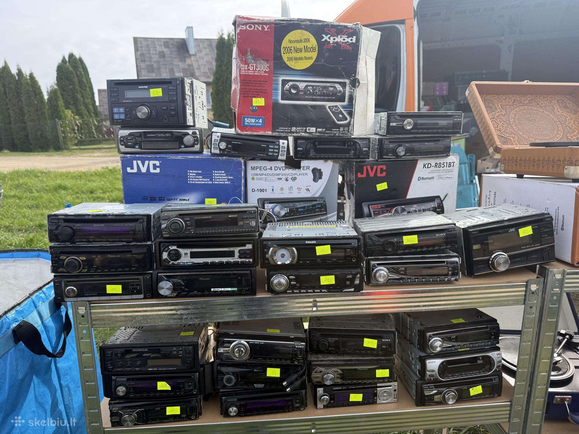 Auto magnetolos JVC, alpine, pioneer, kenwood