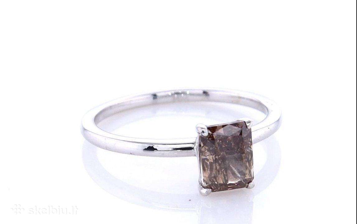 14k aukso žiedas su 1,02 ct natūraliu deimantu
