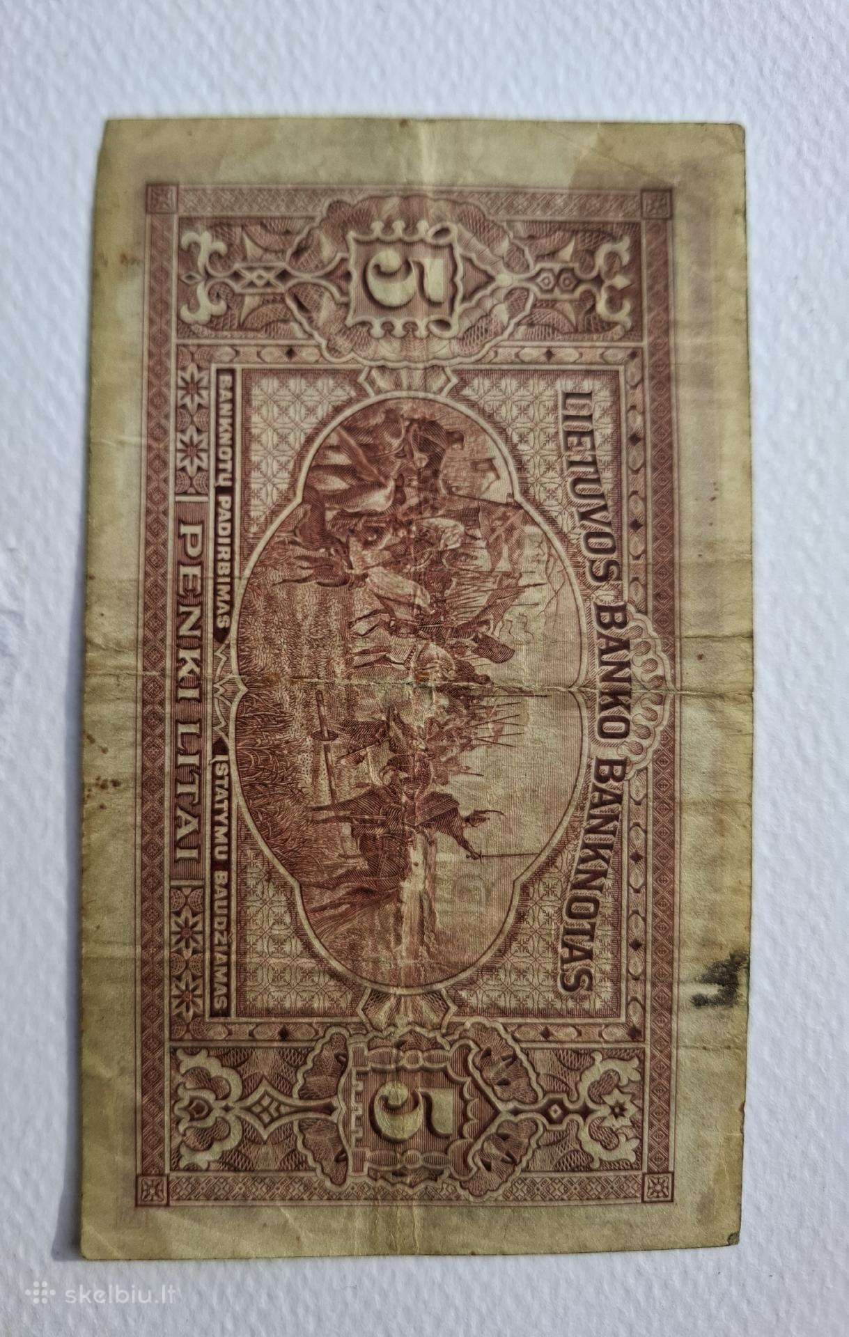 Parduodu 5 litus 1929