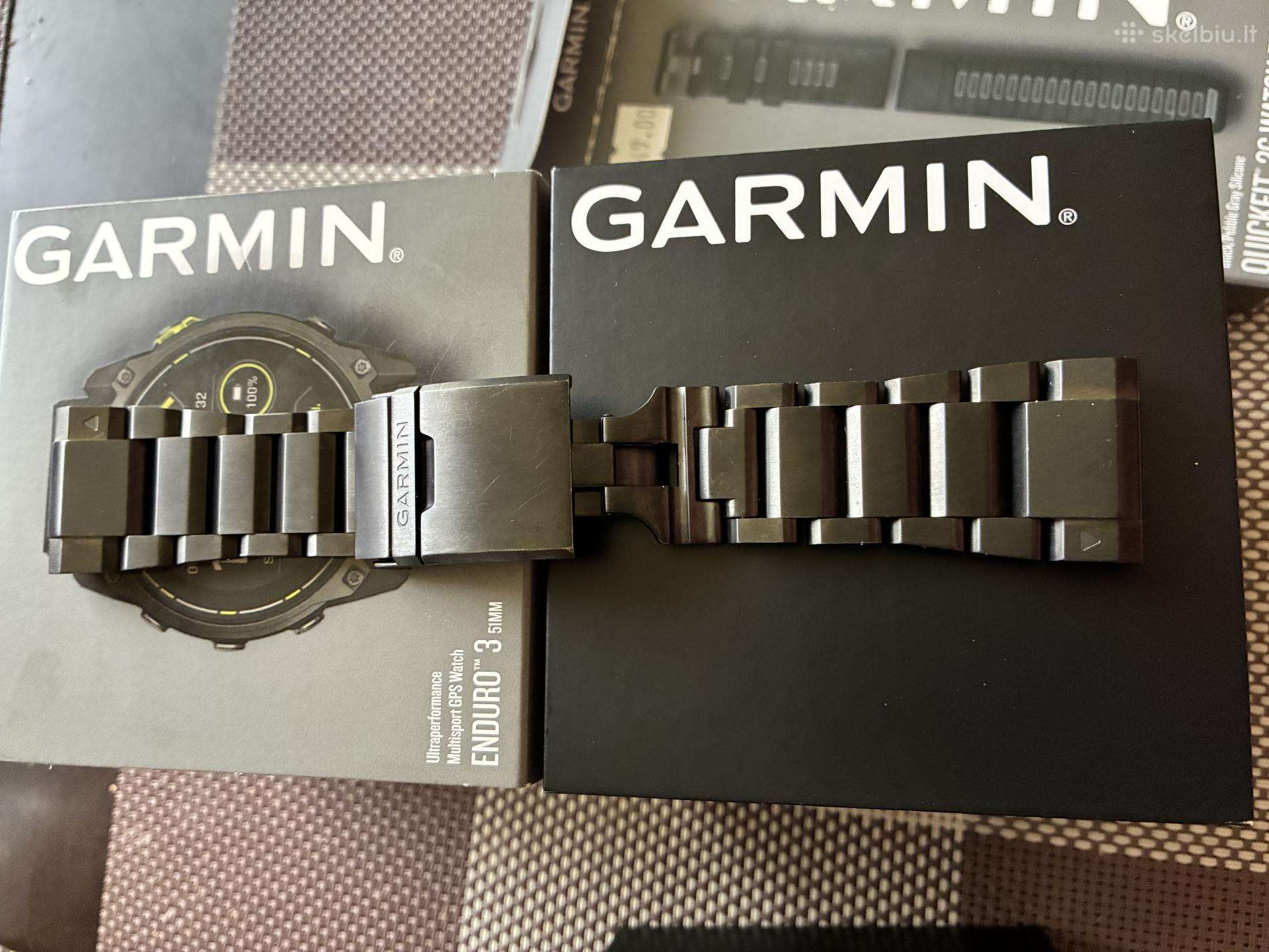 Garmin Enduro 3 Naujas+titano ir silikono apyrankė