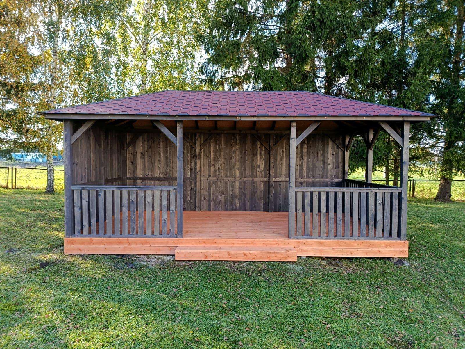 Medinės pavėsinės - gamyba pagal užsakymą