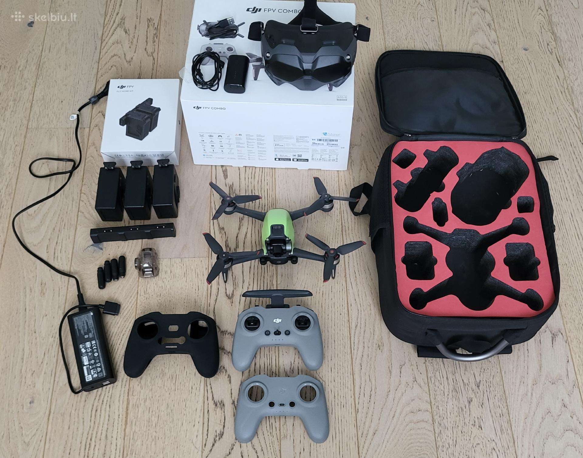 Dji Fpv dronas su Fly More Kit