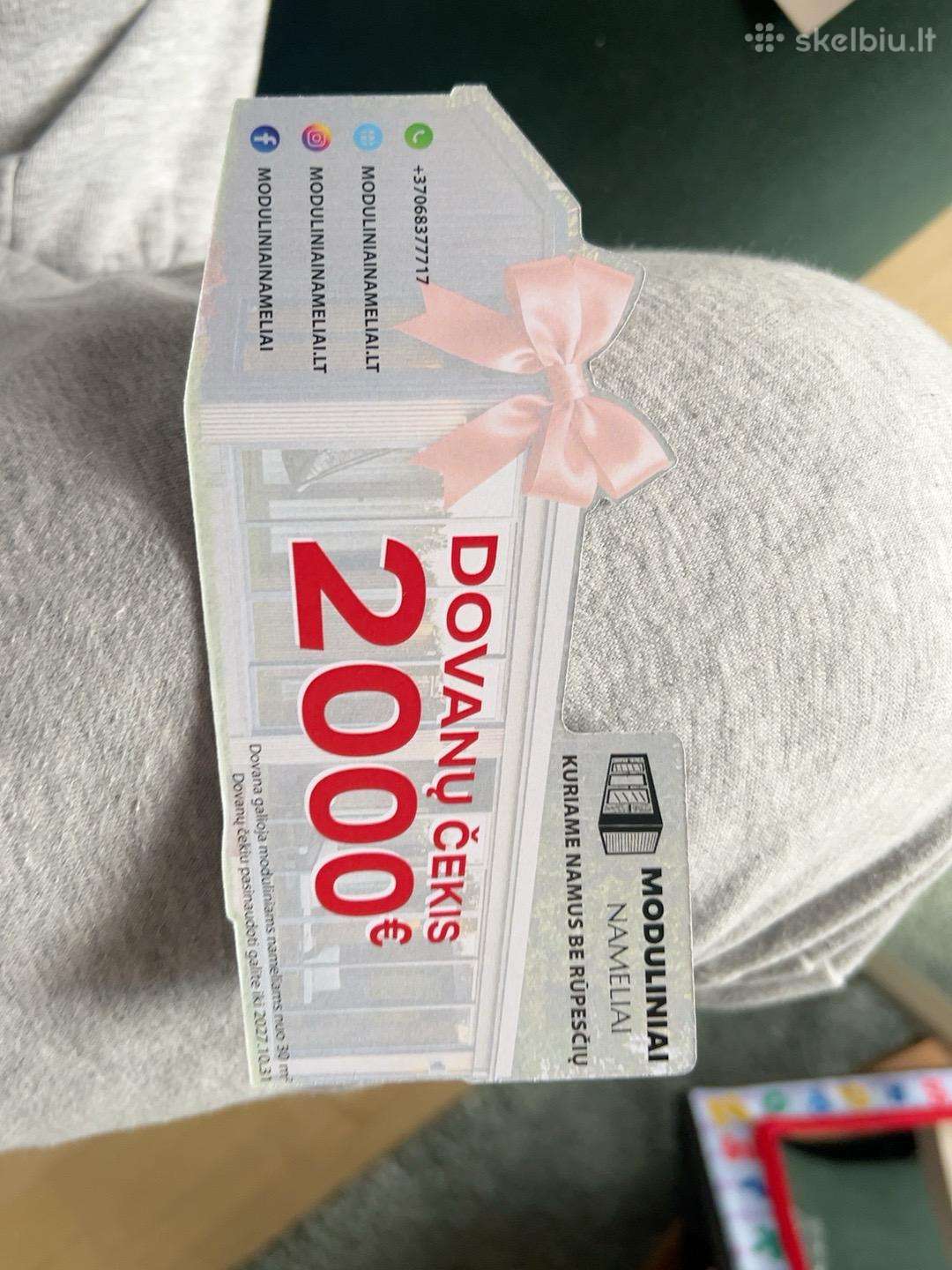 2000 € namelio čekis