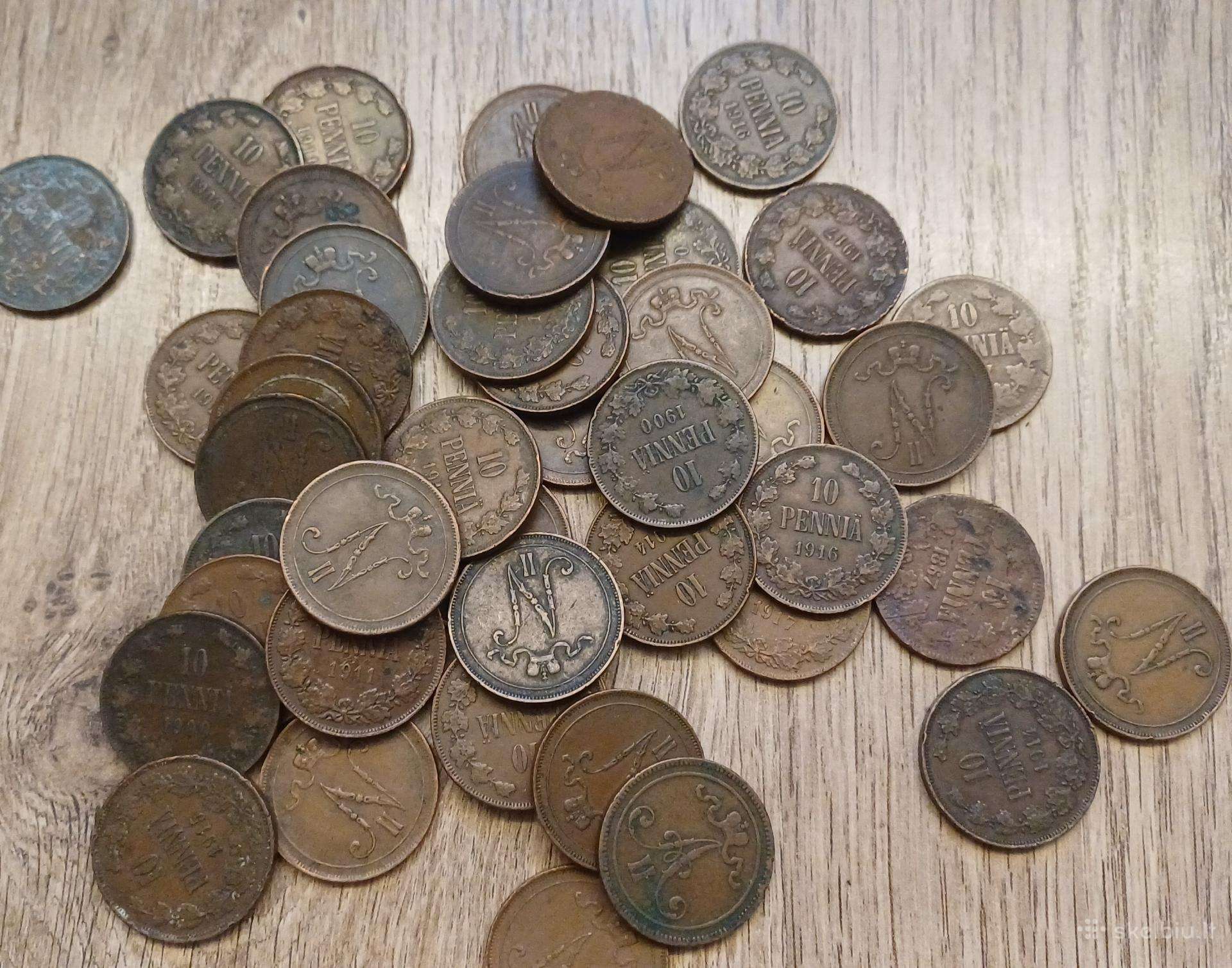 Suomija monetos iki 1917 m. 45 vnt