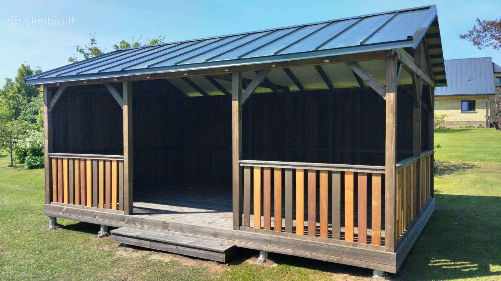 Medinė sodo stoginė 24 m² (4x6 m)