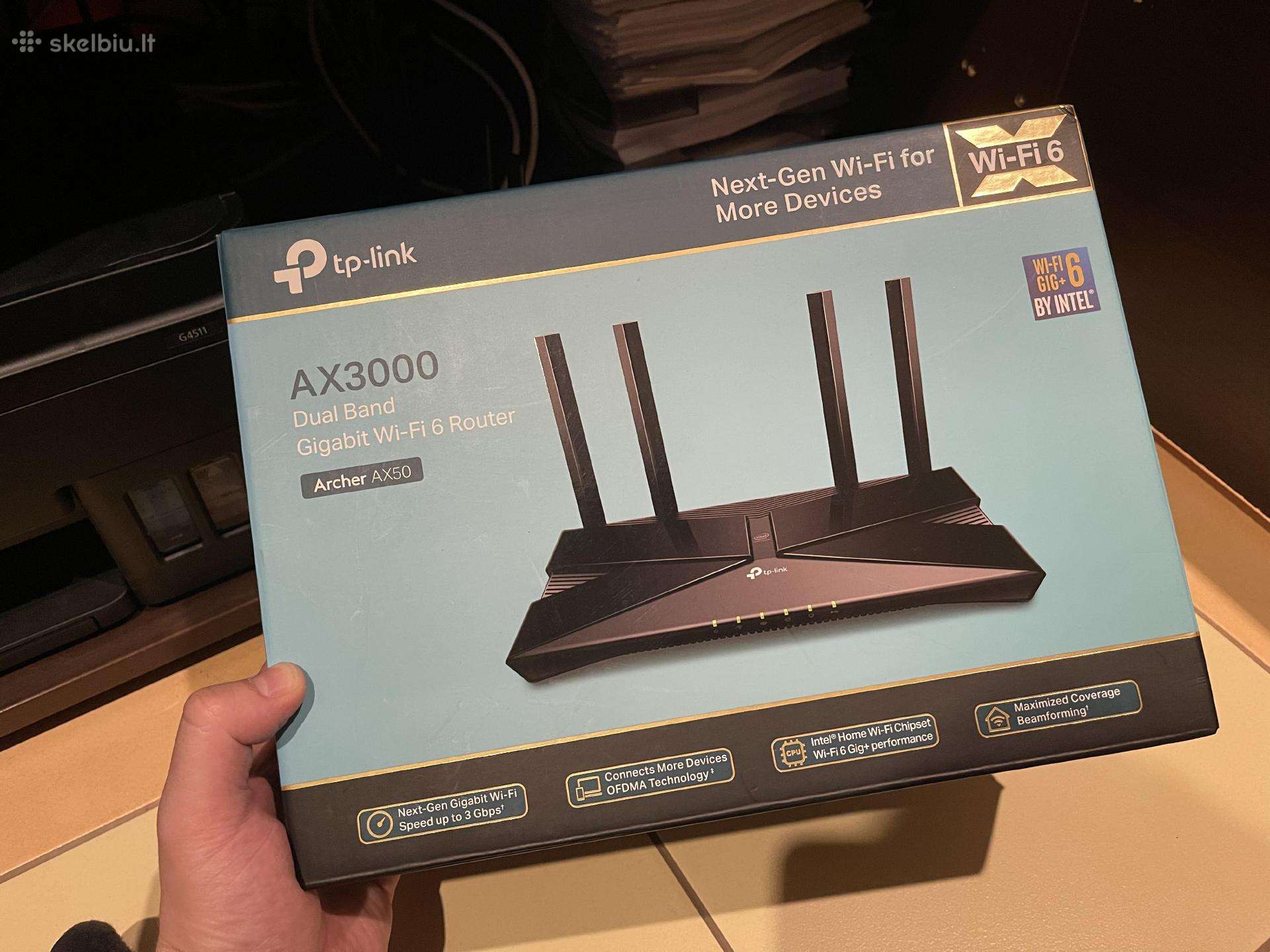 Tp-link Archer Ax50 Ax3000 Wifi6 Gigabit modemas