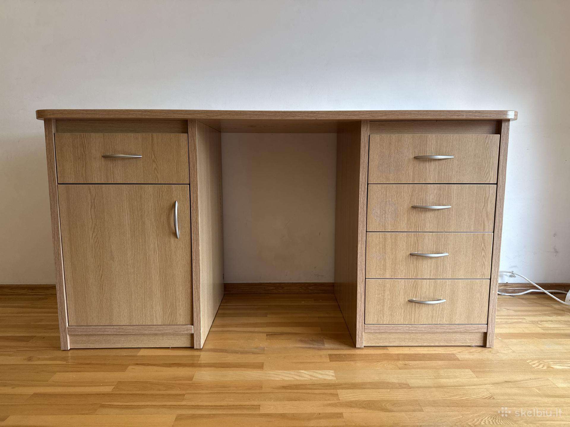 Rašomasis stalas su stalčiais 75x145cm
