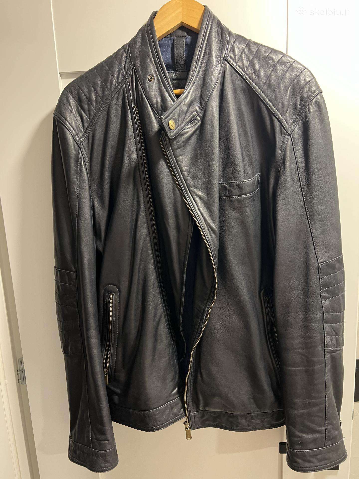 Parduodama Massimo Dutti odinė striukė
