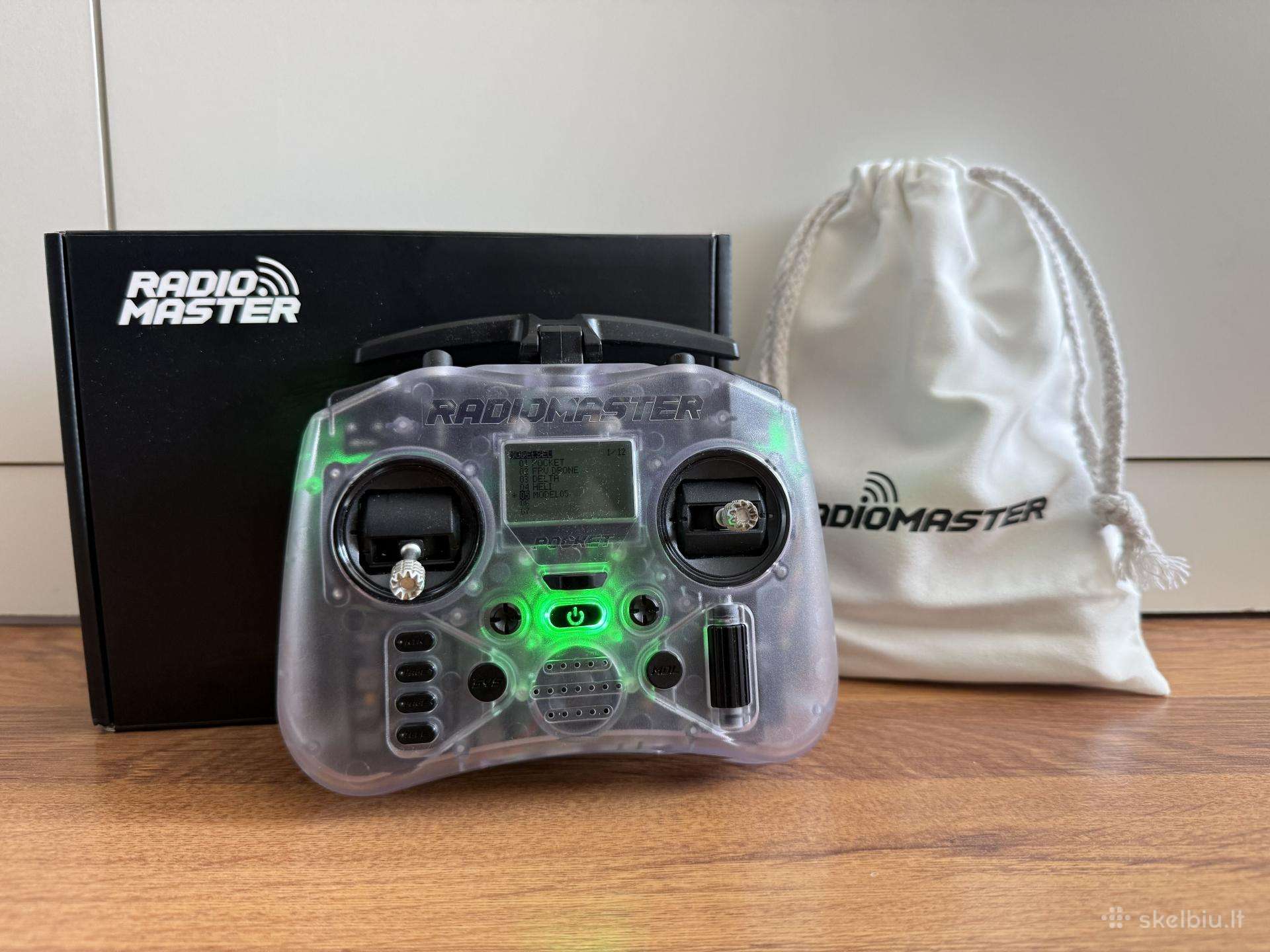 Radiomaster Pocket Elrs 2.4ghz pultas, 2 baterijos