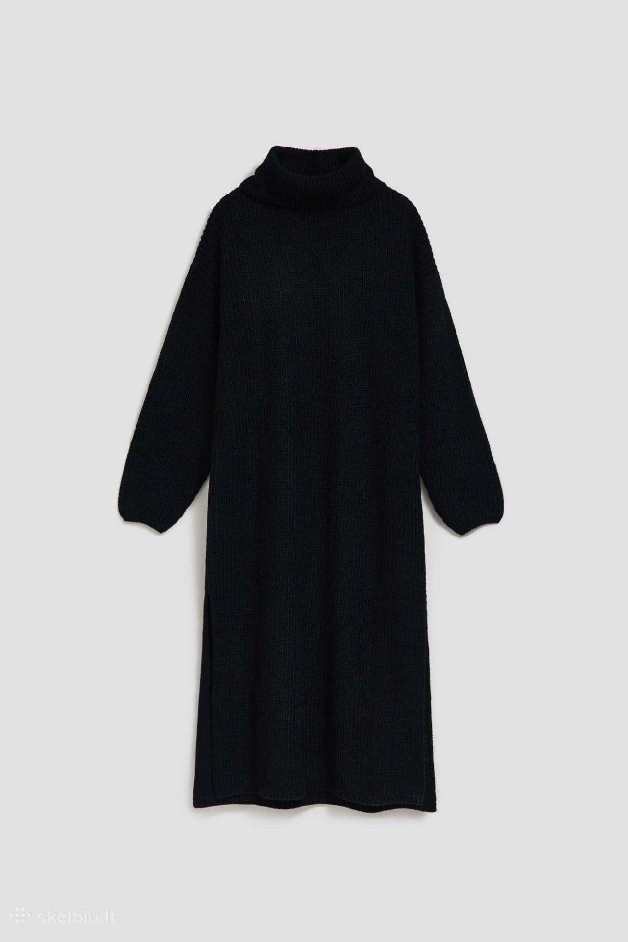 Juoda megzta oversize suknelė