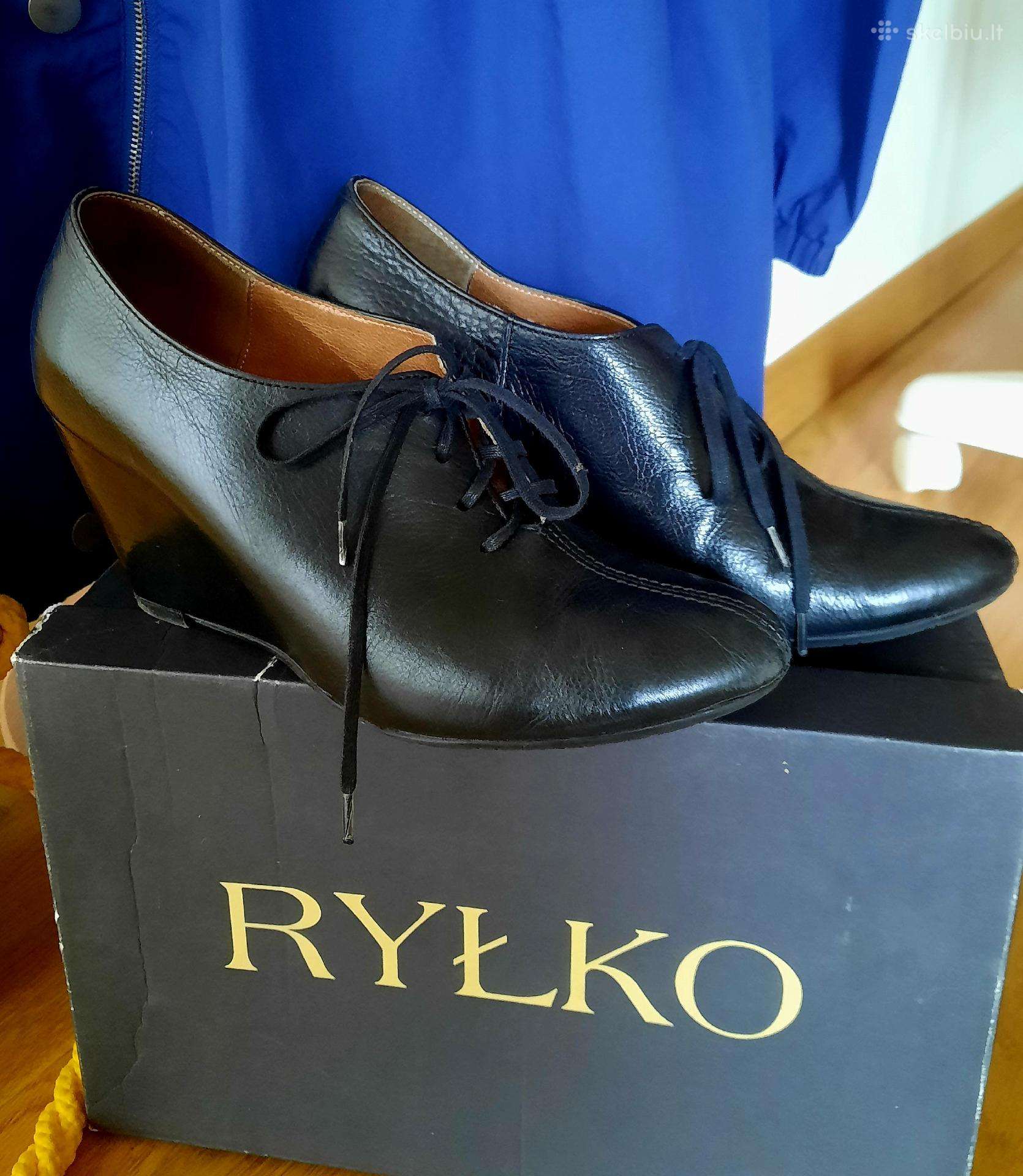 Natūralios odos Rylko platforminiai batai