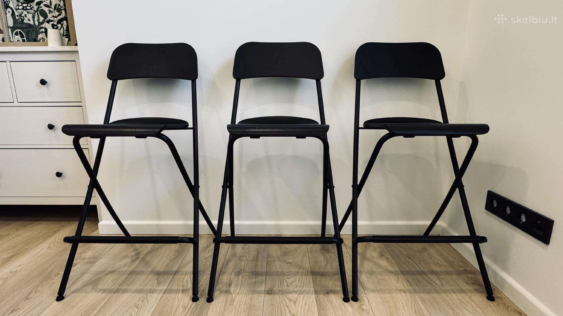 Ikea Franklin baro kėdės – 3 vnt.
