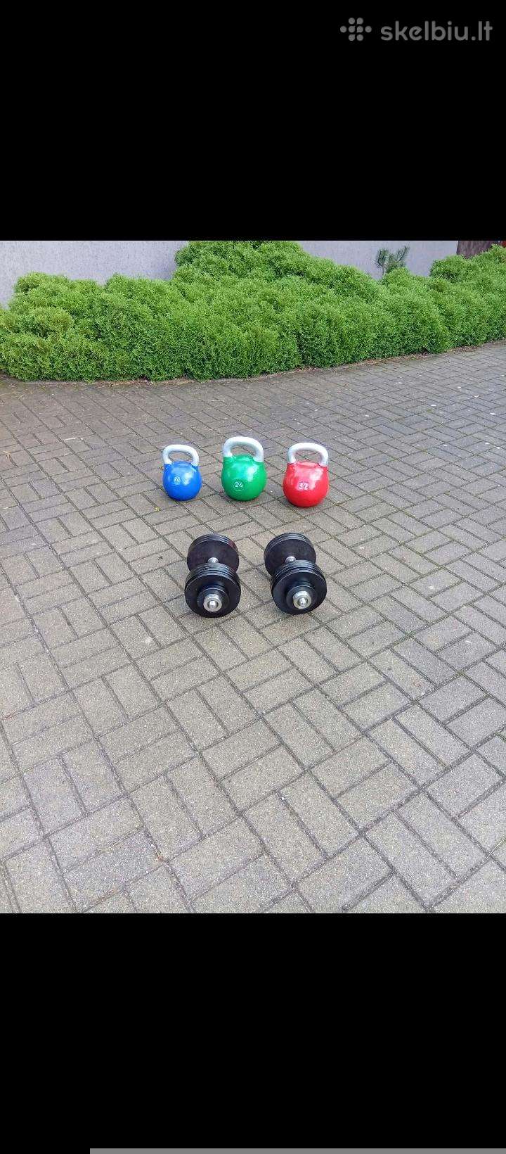 29+29kg.metaliniai keičiamo svorio hanteliai/girės