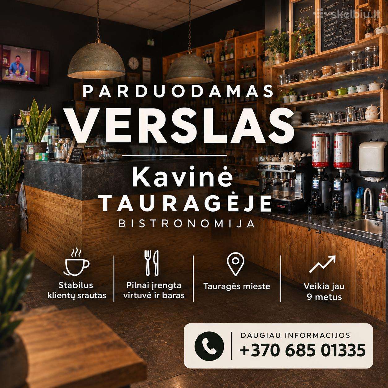 Parduodamas kavinės verslas