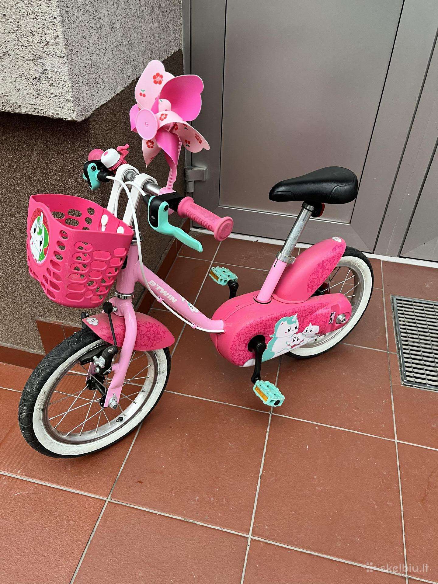 Vaikiškas dviratis Btwin 14" rožinis