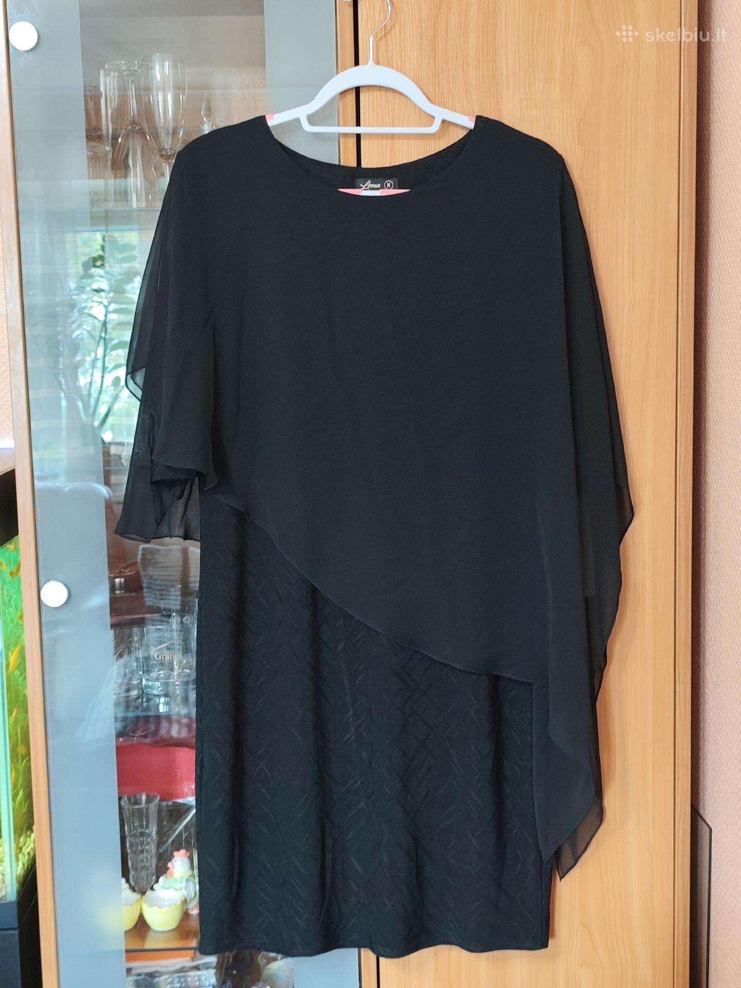 Elegantiška proginė suknelė su šifono pelerina