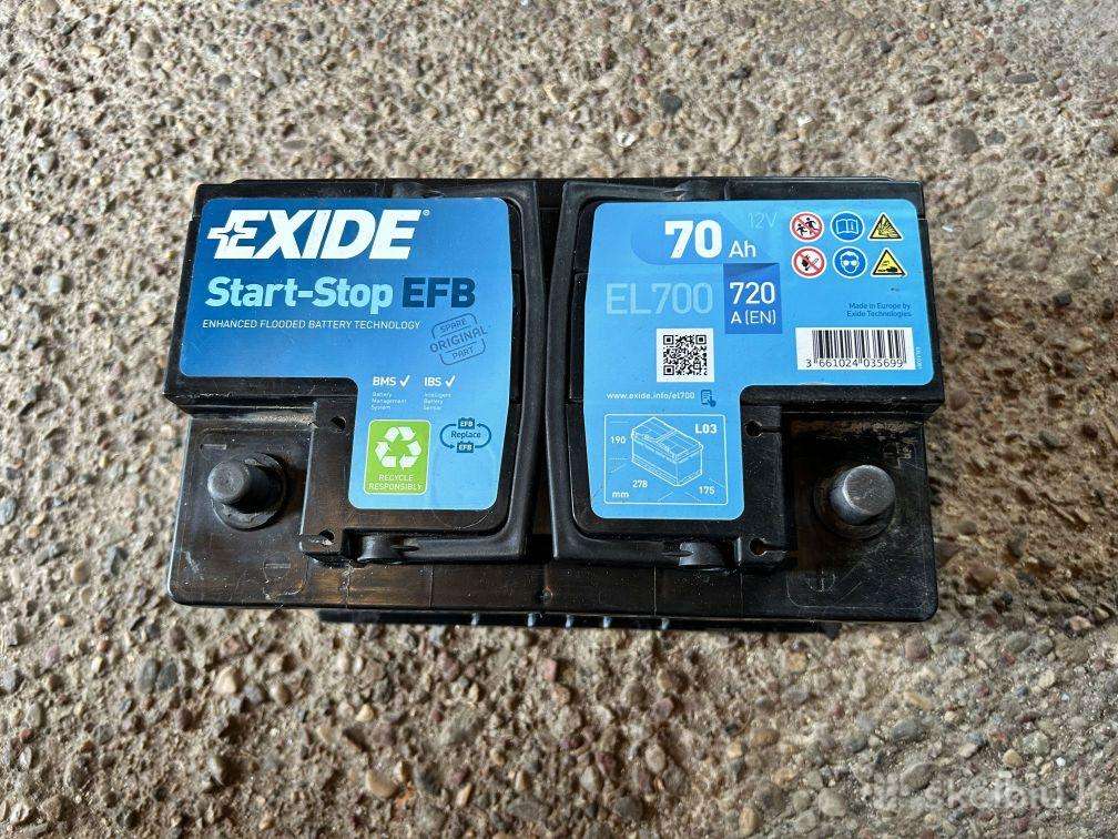 Akumuliatorius Exide Efb El700 , 70ah, 720a
