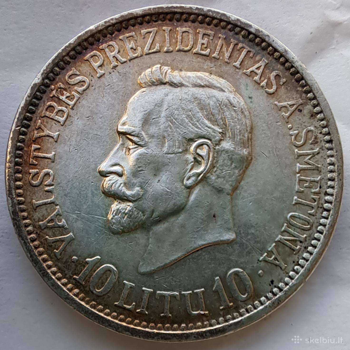 1938 Smetona 10 litų