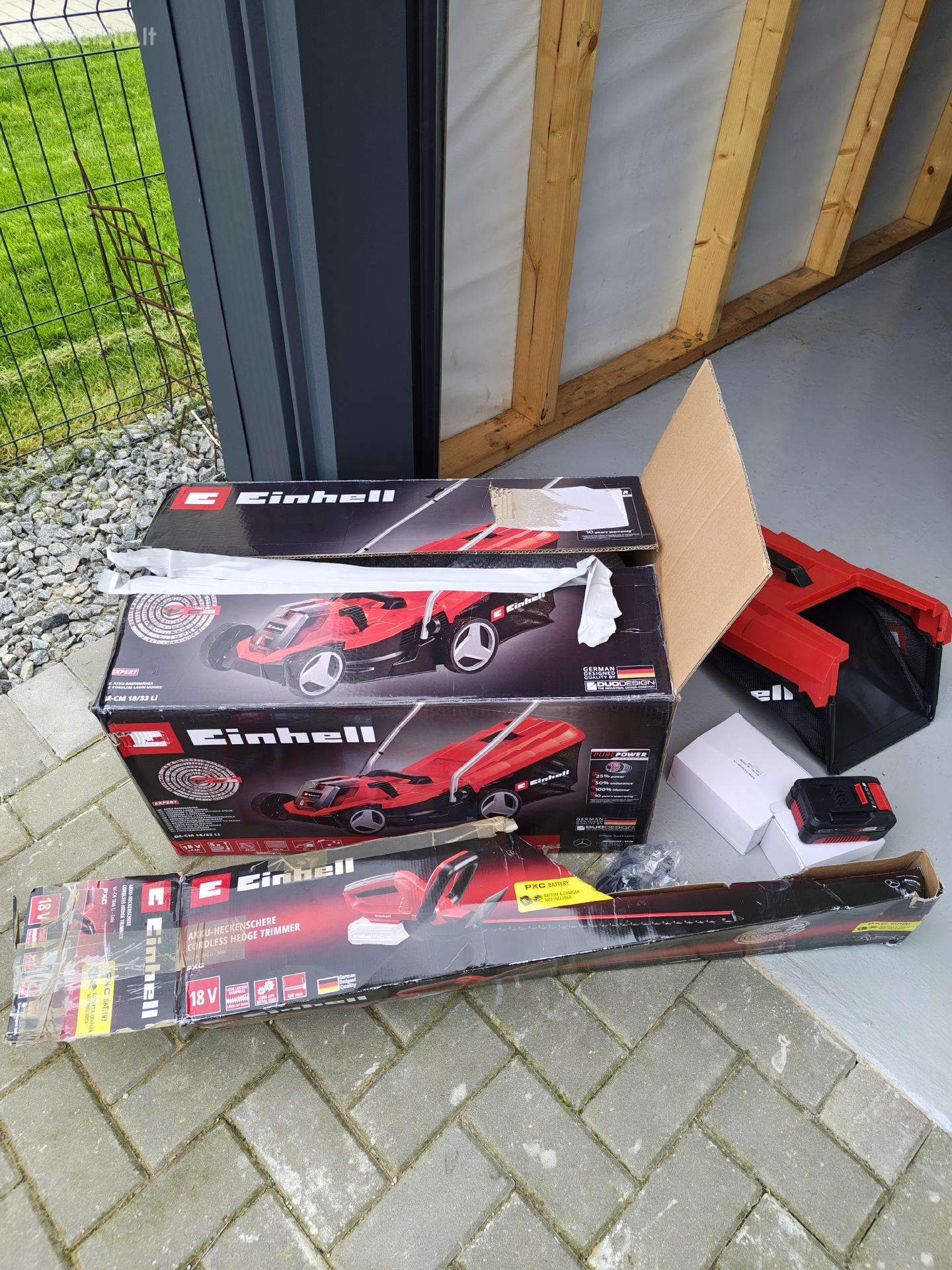Einhell Power X-change kompl. vejapjovė + gyvatvor