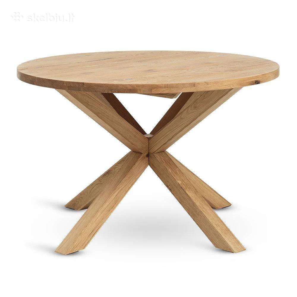 Apvalūs ąžuolo stalas (120cm)