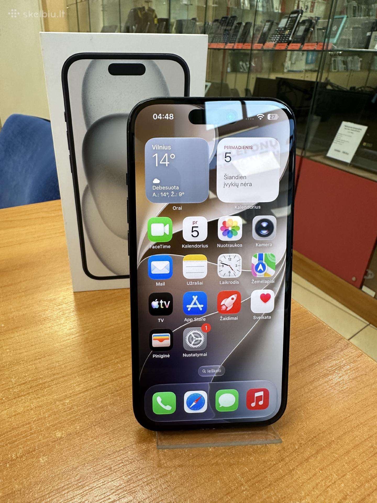Apple iPhone 15 128 GB (Naudotas)