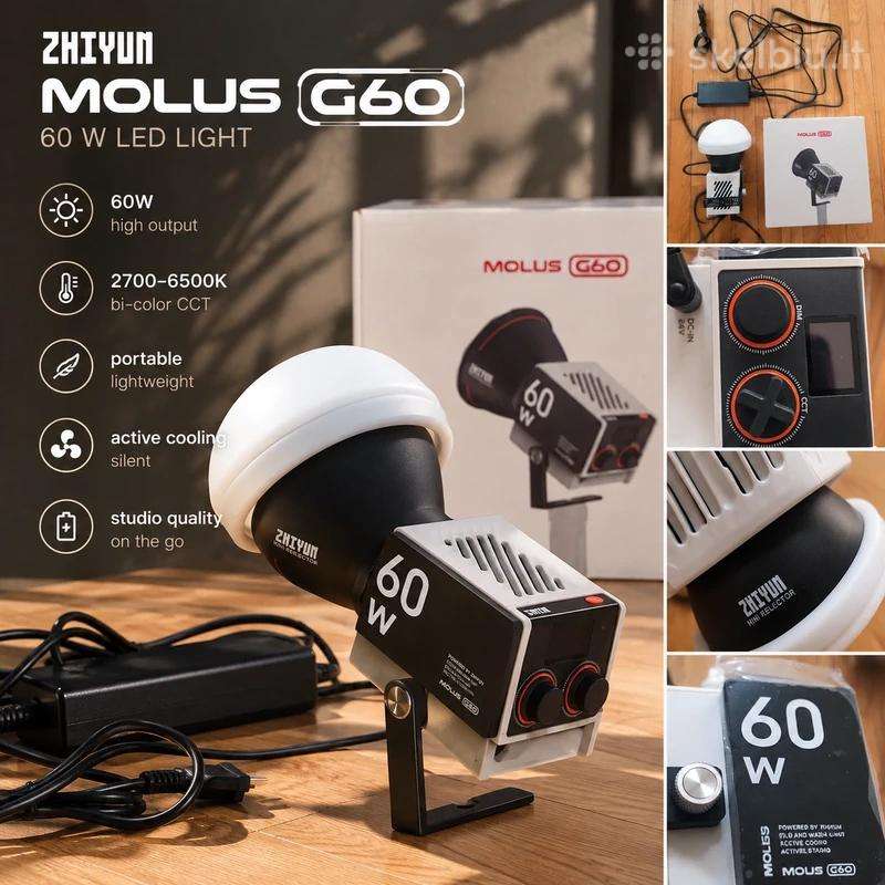 Zhiyun Molus G60 60w profesionali Cob LED foto/vid