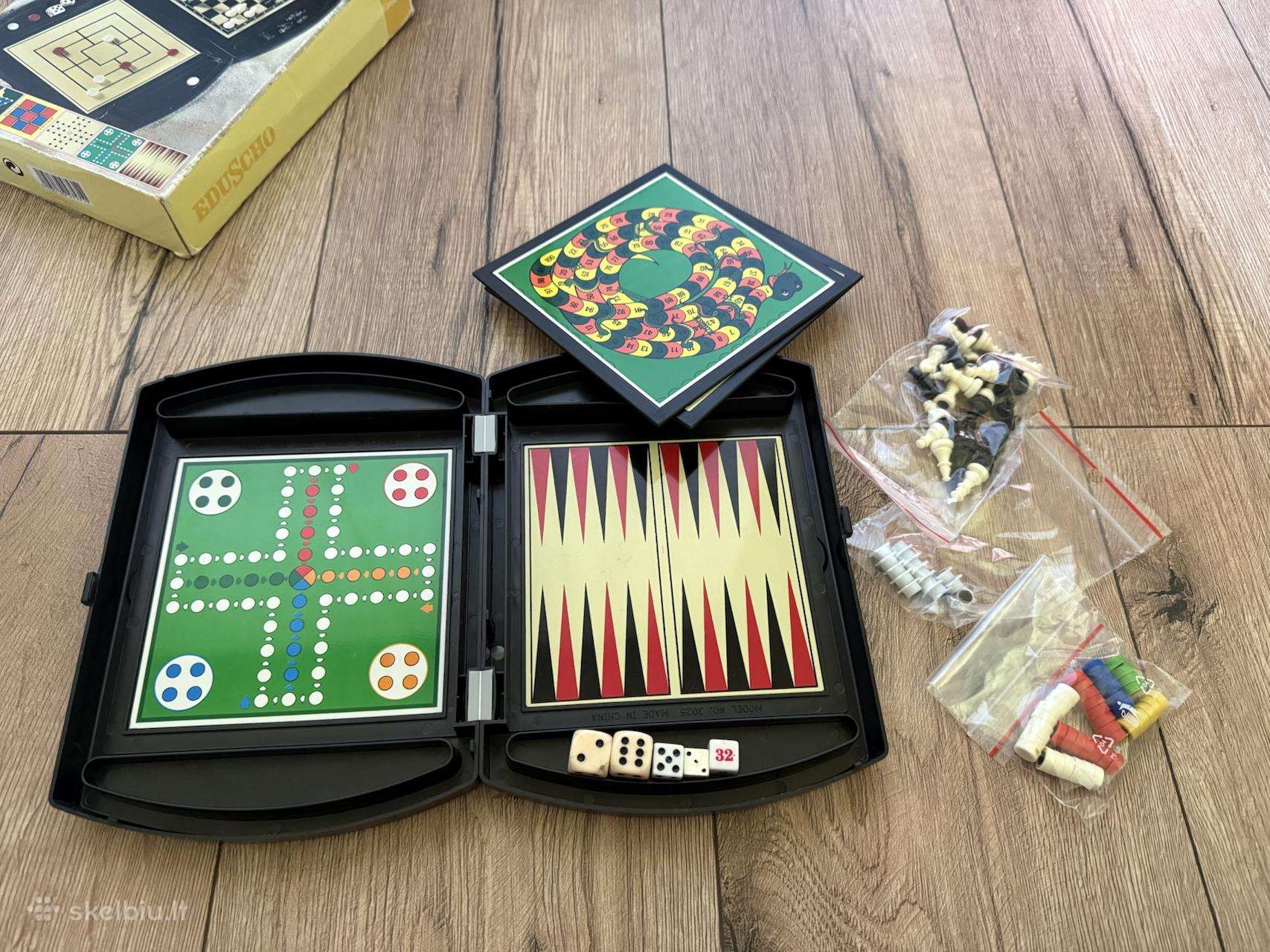 Retro kelioninis magnetinių žaidimų rinkinys