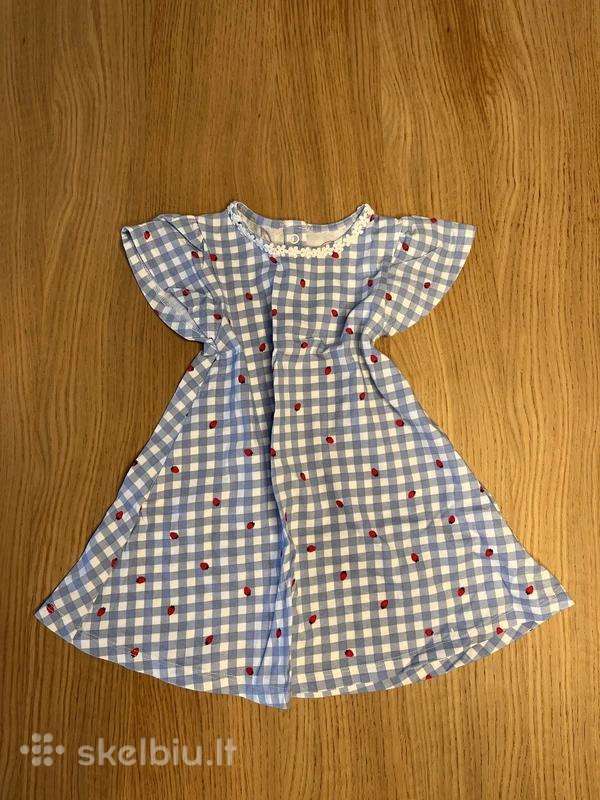 C&a Baby Club languota suknelė su braškėmis, 86 cm