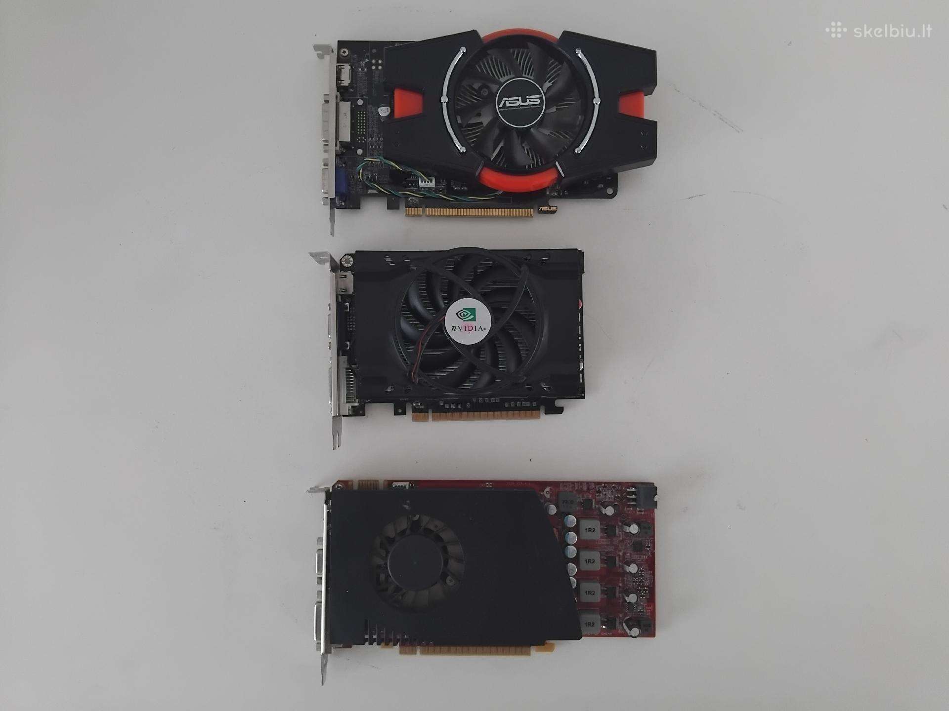 Parduodu 3 neveikiančias vaizdo plokštes Gtx GT