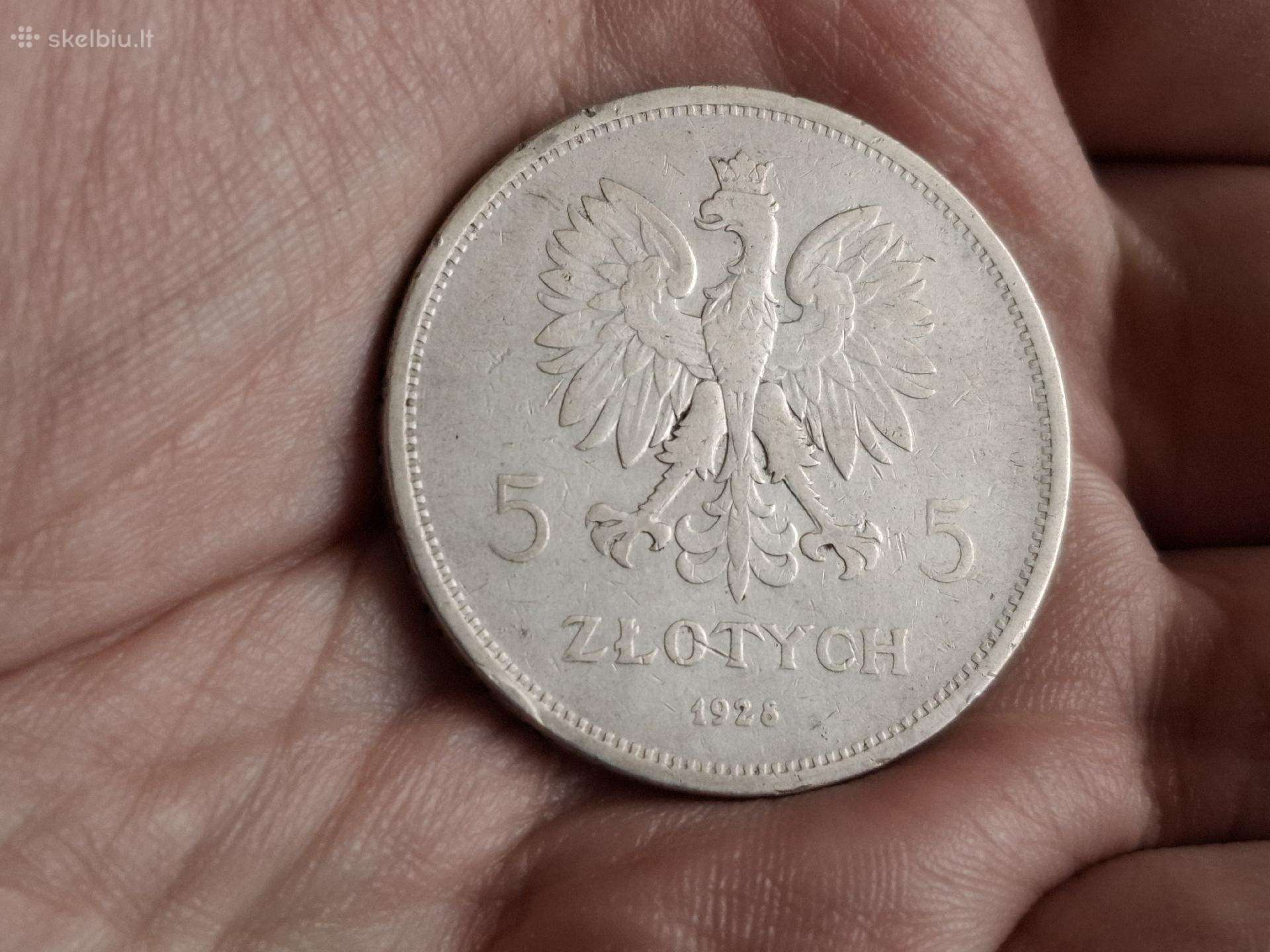 Lenkija 5 zlotai 1928 Nikė