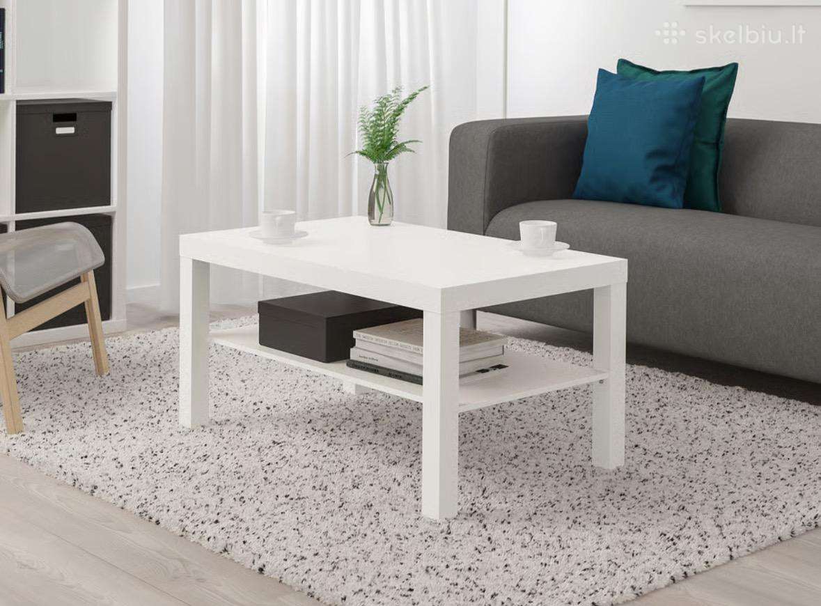 Lack Ikea kavos staliukas, balta, 90x55 cm