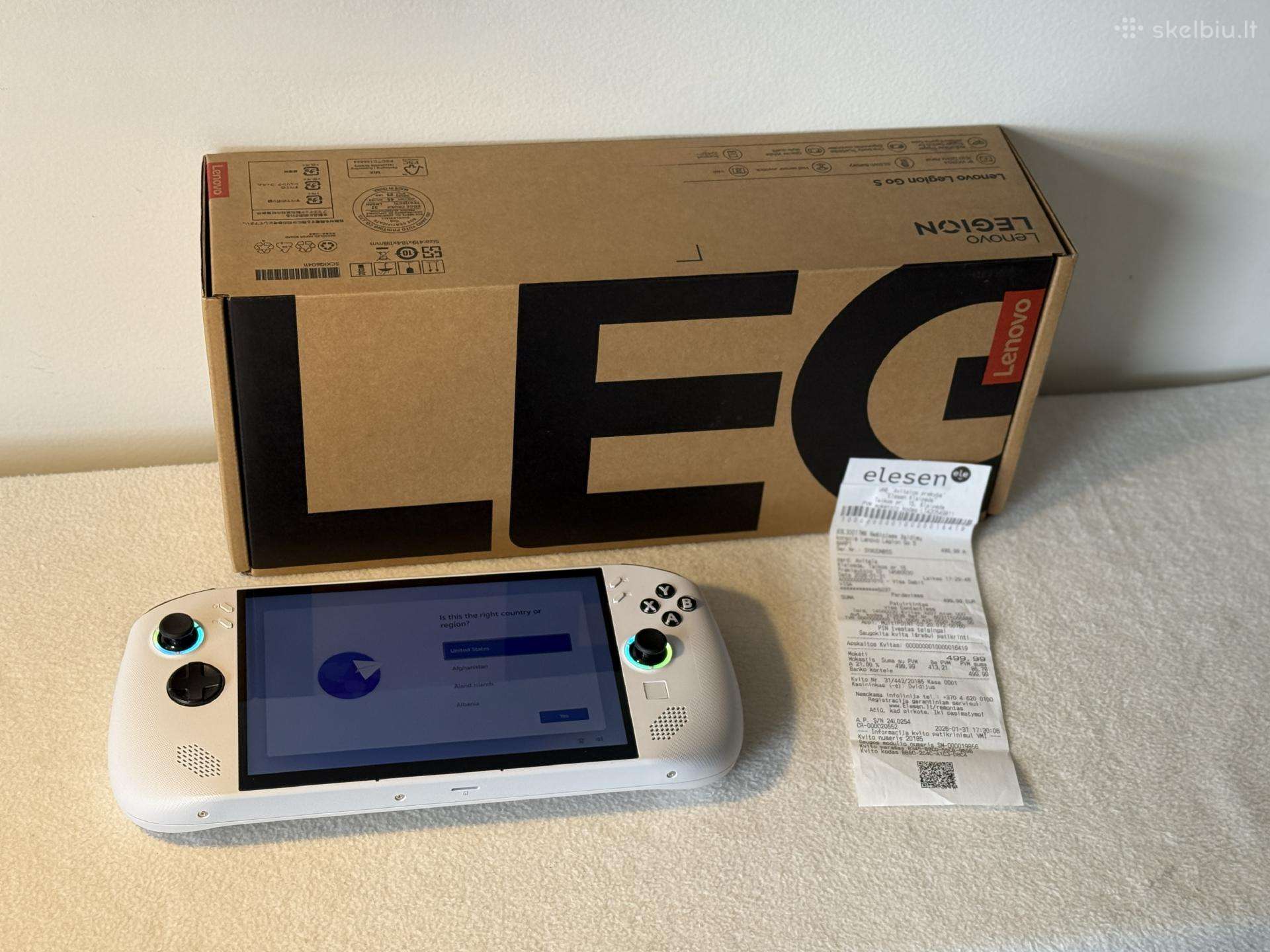 Lenovo Legion Go S Z2 Go 512gb 16gb Glacier White
