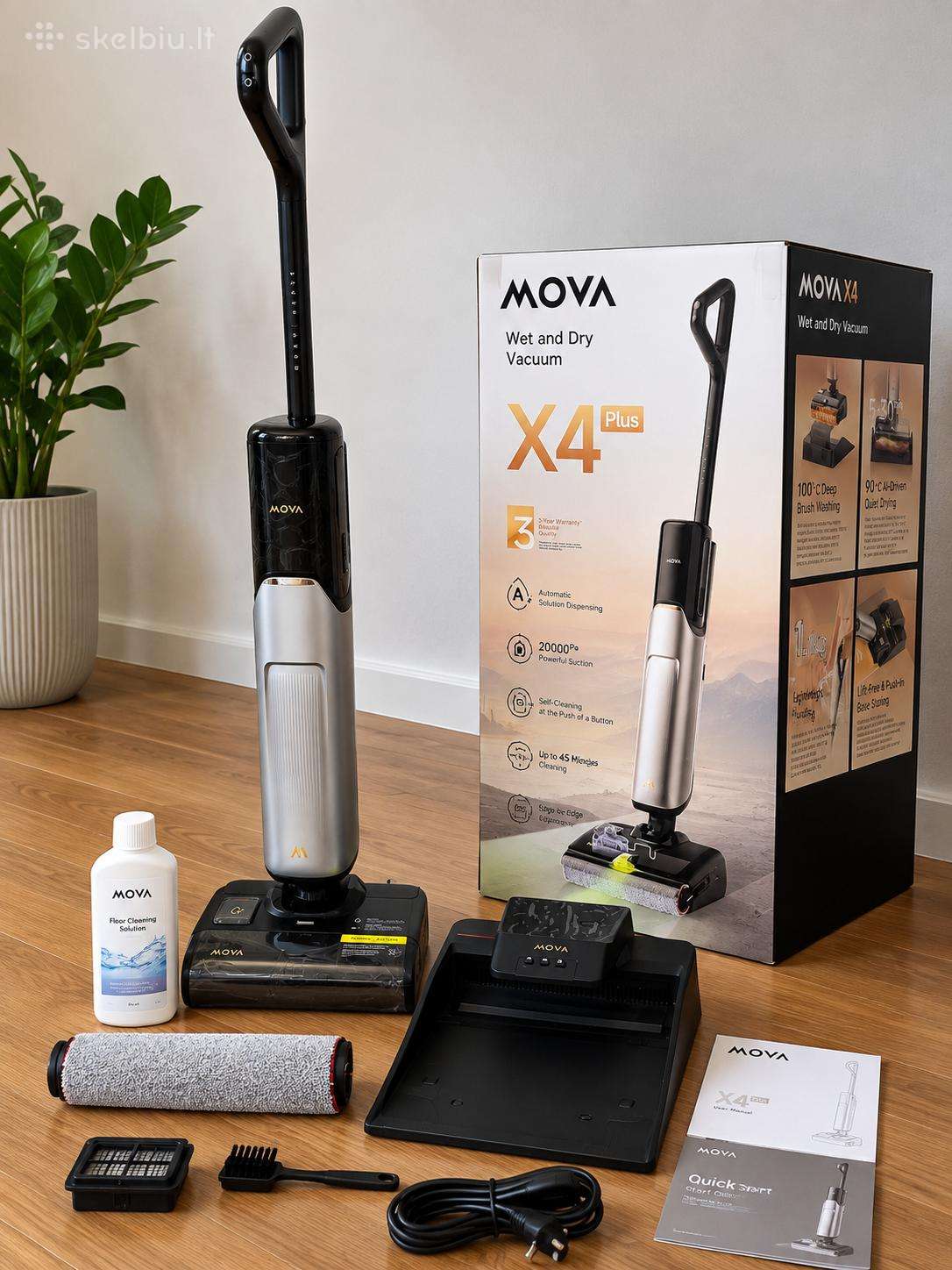 Mova X4 Plus plaunantis belaidis dulkių siurblys