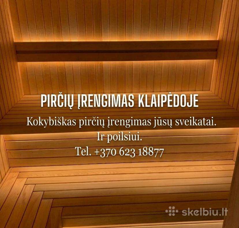 Pirčių įrengimo,remonto darbai