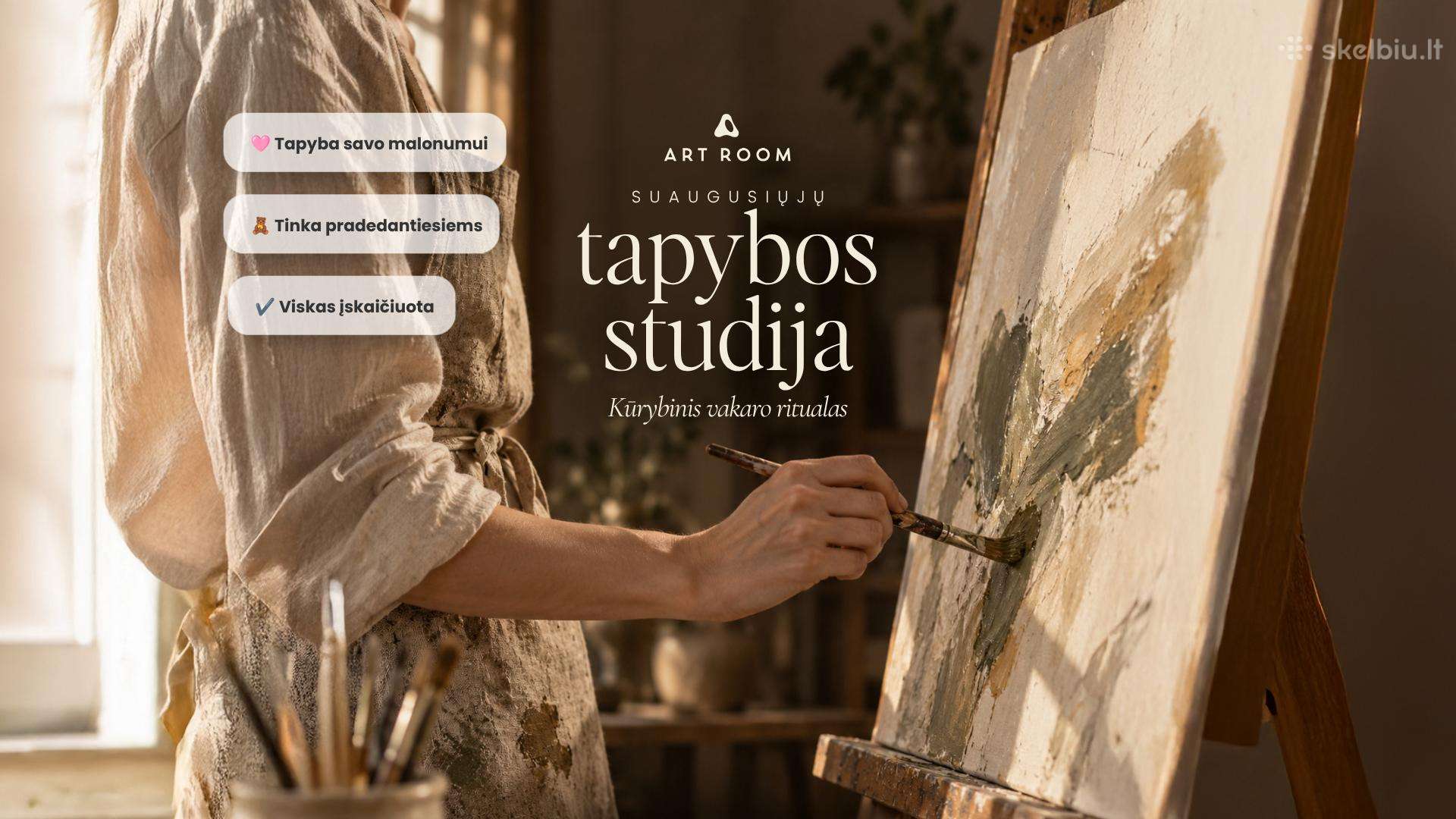 Tapybos vakarai suaugusiems Klaipėdoje – Art Room
