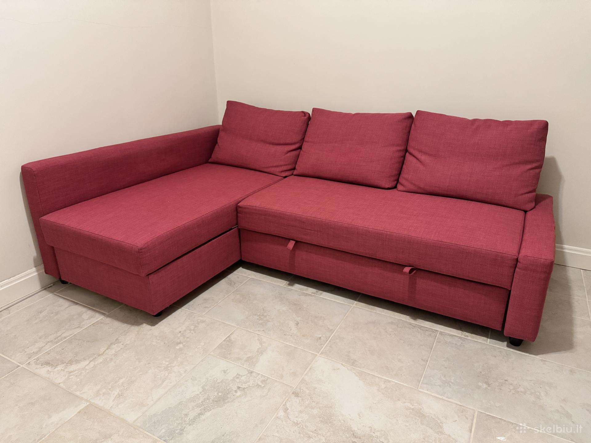 Išskleidžiama sofa - lova su patalynės dėže