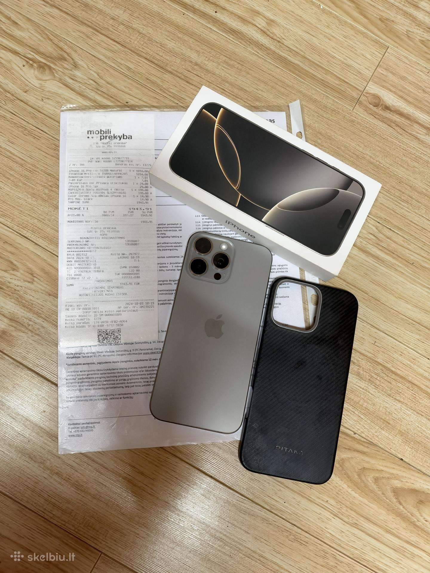 Parduodu iPhone 16 Pro Max 512 GB, pilkos spalvos