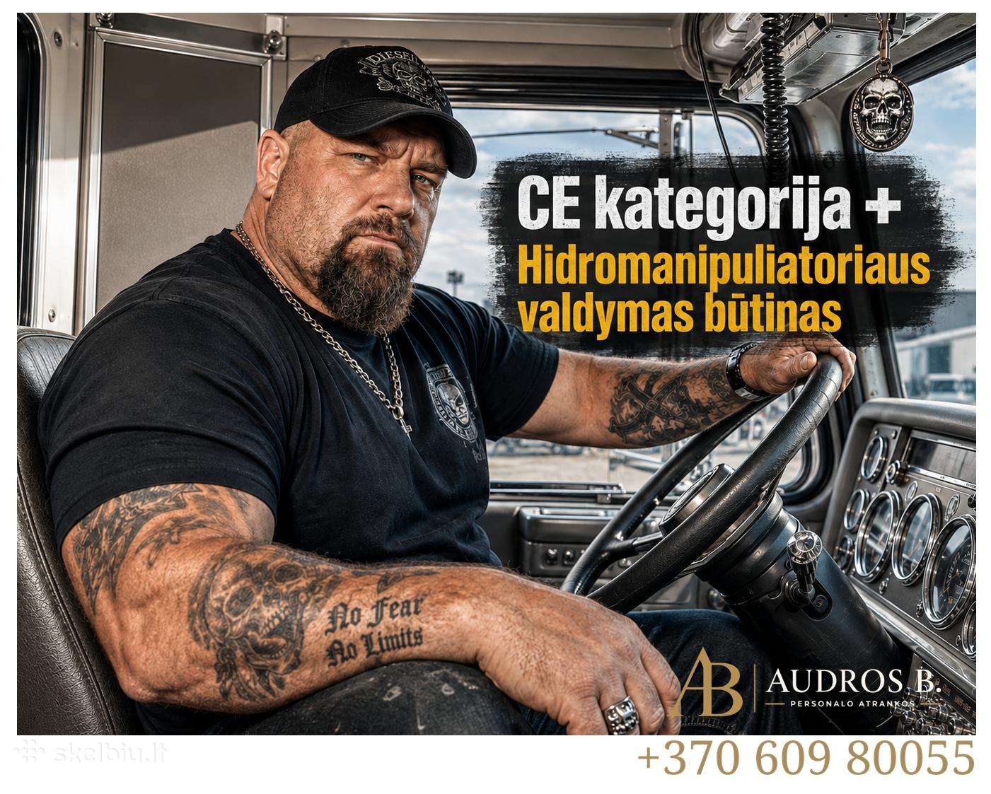Vairuotojas (sunkvežimio su hidromanipuliatoriumi)