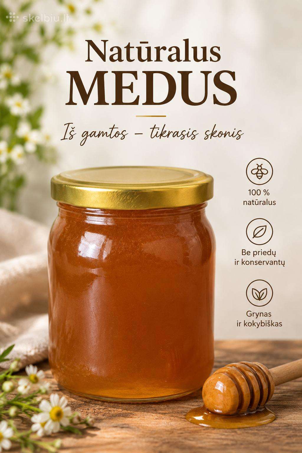 Medus, bičių pienelis, bičių duonelė