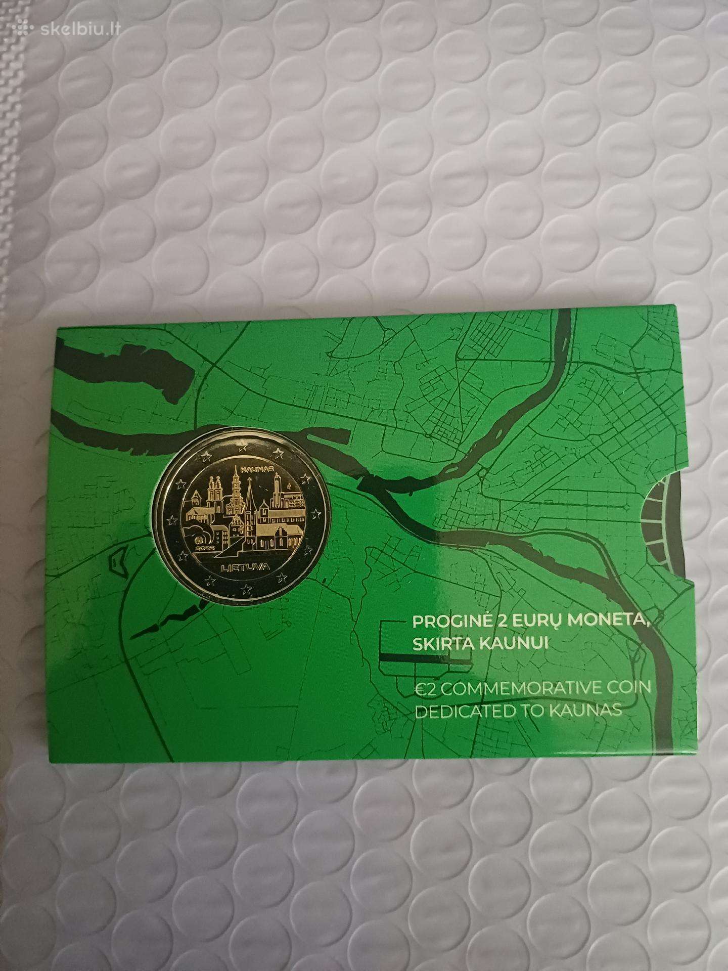 2026 m. 2 eurų moneta Bu kortelė,skirta Kaunui