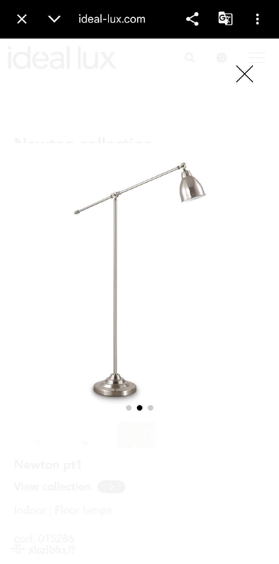 Grindinis skaitymo šviestuvas Ikea Barometer